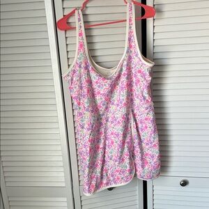 JoyLab Cream Sports Bra with Multicolor Side Panel